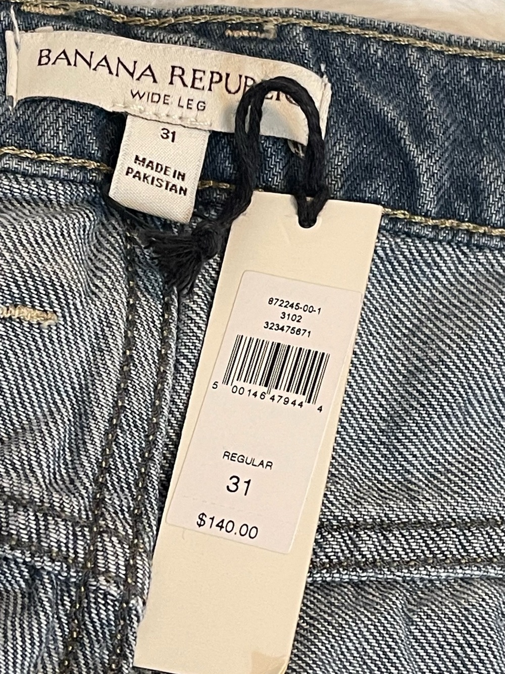 NWT Banana Republic High-Rise Wide-Leg Lightweight Palazzo Jeans - Picture 12 of 14